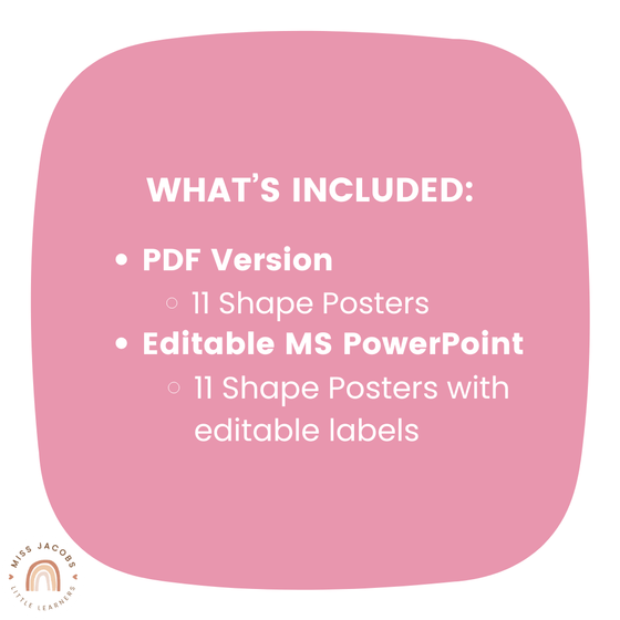 Shape Posters | Spotty Pastels Calm Classroom Decor | Editable - Miss Jacobs Little Learners