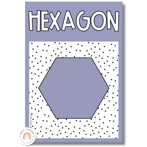 Shape Posters | Spotty Pastels Calm Classroom Decor | Editable - Miss Jacobs Little Learners