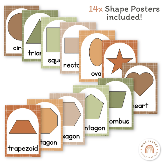 Shape Posters - Woodland Theme Classroom Decor - Miss Jacobs Little Learners