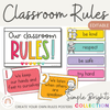 Simple Brights Classroom Rules Posters - Miss Jacobs Little Learners