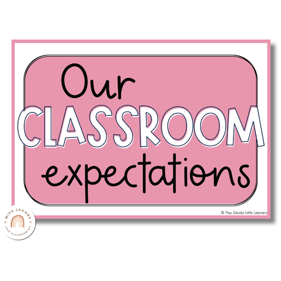 Simple Pastels Classroom Rules Posters - Miss Jacobs Little Learners