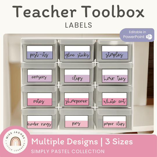 Simple Pastels Teacher Toolbox Labels
