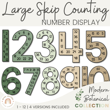  Skip Counting Large Number Display - Modern Botanical Decor - Miss Jacobs Little Learners