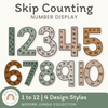 Skip Counting Large Number Display - Modern Jungle Earthy Decor - Miss Jacobs Little Learners