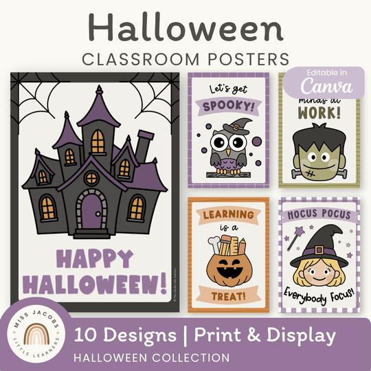 Spooky Halloween Bulletin Board Posters