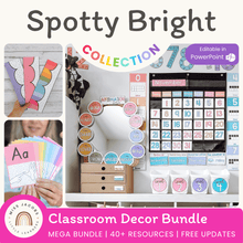  Spotty Bright Classroom Decor Bundle - Miss Jacobs Little Learners