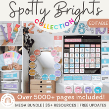 Spotty Brights Classroom Decor Bundle | Bright and Colorful Theme | Editable - Miss Jacobs Little Learners