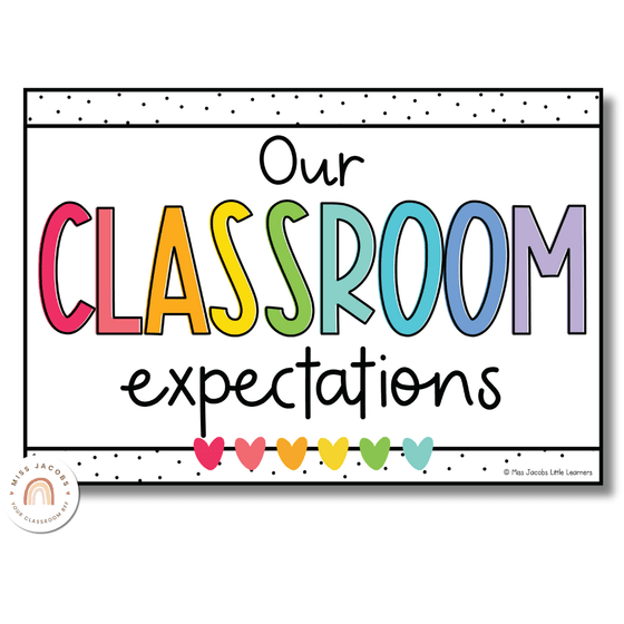 Spotty Brights Classroom Rules Posters - Miss Jacobs Little Learners