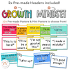 Spotty Brights Themed Growth Mindset Posters | Rainbow Color Palette | Editable - Miss Jacobs Little Learners