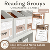 Spotty Neutrals Reading Groups Organizers | Ombre Neutrals Guided Reading Labels - Miss Jacobs Little Learners