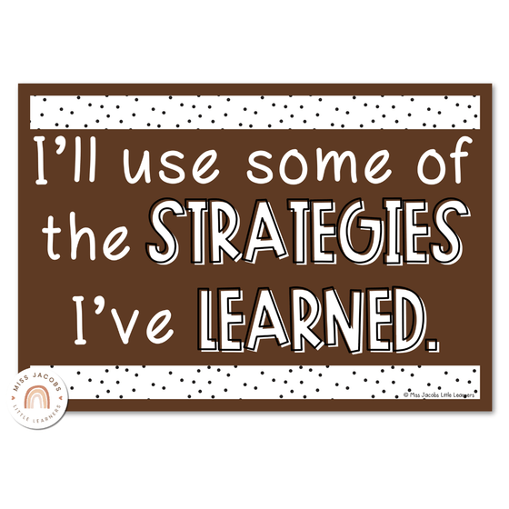 Spotty Neutrals Themed Growth Mindset Posters | Neutral Ombre Color Palette | Editable - Miss Jacobs Little Learners