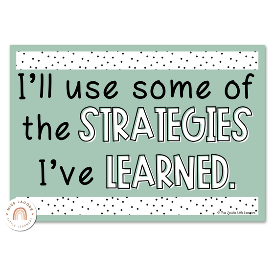 Spotty Pastels Themed Growth Mindset Posters | Muted Rainbow Color Palette | Editable - Miss Jacobs Little Learners