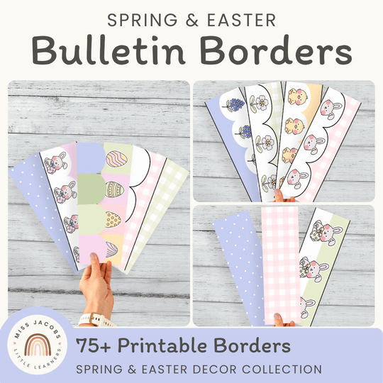 Spring and Easter Bulletin Board Borders Classroom Decor