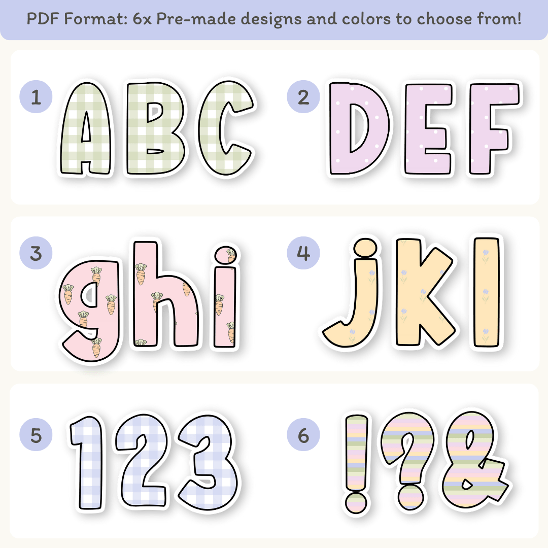 Spring and Easter Bulletin Board Letters Classroom Decor - MJLL – Miss ...