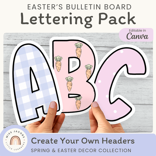 Spring and Easter Bulletin Board Letters Classroom Decor