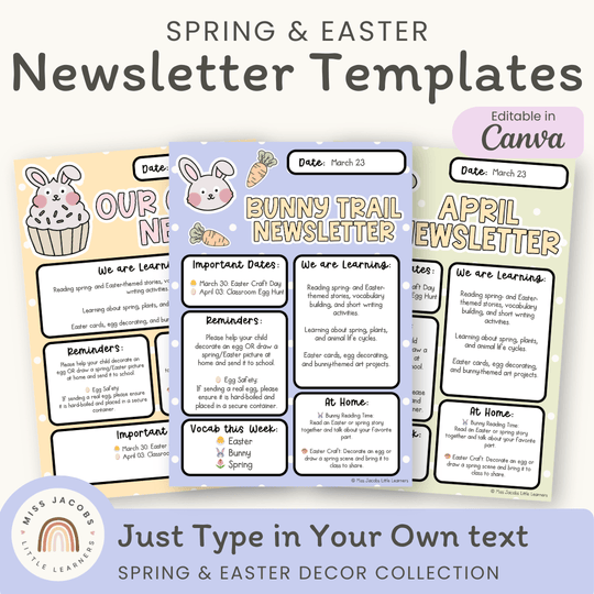 Spring and Easter Theme Newsletters Templates