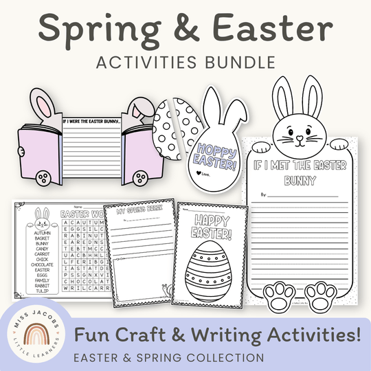 Spring Easter Classroom Crafts & Writing Activity Templates Bundle