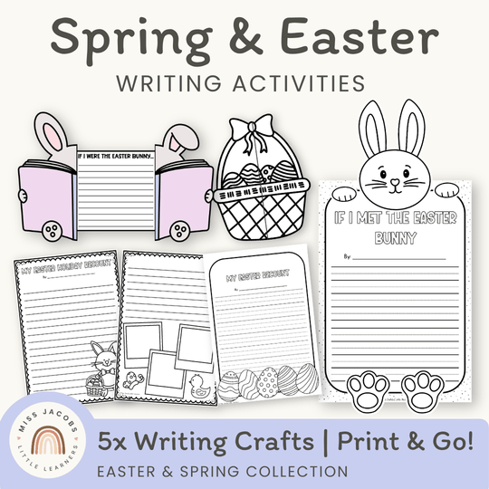 Spring & Easter Classroom Writing Activity Templates Bundle