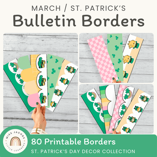 St. Patrick’s Day Bulletin Board Borders Classroom Decor