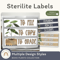 Sterilite Labels | Rustic Boho Plants – Miss Jacobs Little Learners