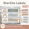 Sterilite Drawer Labels - Boho Rainbow Neutrals Theme - Miss Jacobs Little Learners