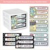 Sterilite Drawer Labels - Pastel Composition Notebook Classroom Decor - Miss Jacobs Little Learners
