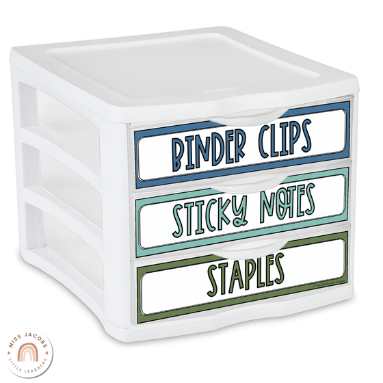 Sterilite Labels | Editable 3 Drawer Labels | Cute Jungle Safari Animals - Miss Jacobs Little Learners