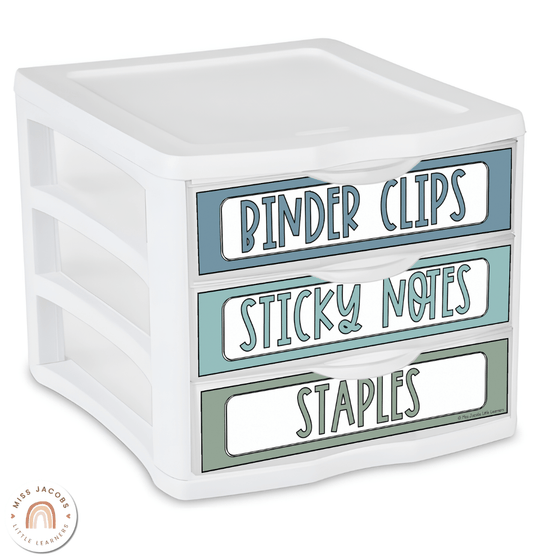 Sterilite Labels | Editable 3 Drawer Labels | Cute Sea Life - Miss Jacobs Little Learners