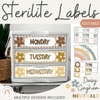 Sterilite Labels | Editable 3 Drawer Labels | Daisy Gingham Neutrals - Miss Jacobs Little Learners