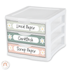 Sterilite Labels | Editable 3 Drawer Labels | Daisy Gingham Neutrals - Miss Jacobs Little Learners