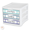 Sterilite Labels | Editable 3 Drawer Labels | Daisy Gingham Pastels - Miss Jacobs Little Learners