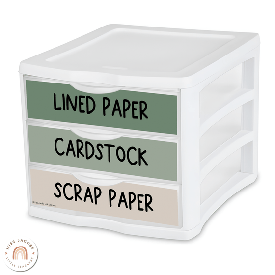 Sterilite Labels | Editable 3 Drawer Labels | Modern Jungle - Miss Jacobs Little Learners