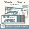 Student Desk Name Plate & Goals Mat - Cute Sea Life Decor - Miss Jacobs Little Learners