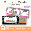 Student Desk Name Plate & Goals Mat - Cutesy Classroom Decor - Miss Jacobs Little Learners