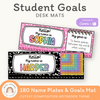 Student Desk Name Plate & Goals Mat - Cutesy Classroom Decor - Miss Jacobs Little Learners