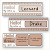 Student Desk Name Plates and Goals Mat - Ombre Neutrals - Miss Jacobs Little Learners