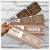 Student Desk Name Plates and Goals Mat - Ombre Neutrals - Miss Jacobs Little Learners
