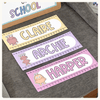 Student Desk Name Plates - Dreamy Space Classroom Decor - Miss Jacobs Little Learners