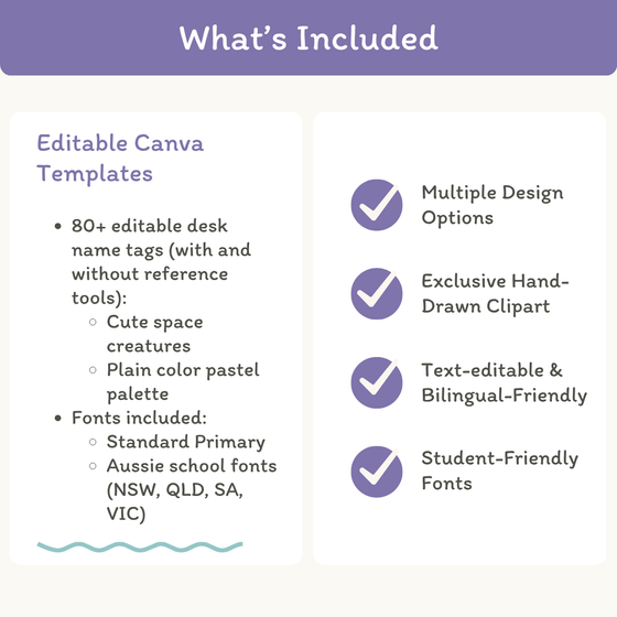 Student Desk Name Plates - Dreamy Space Classroom Decor - Miss Jacobs Little Learners