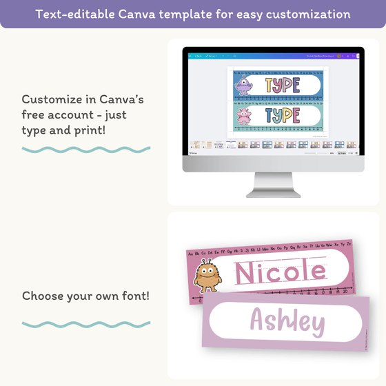 Student Desk Name Plates - Dreamy Space Classroom Decor - Miss Jacobs Little Learners