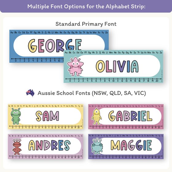 Student Desk Name Plates - Dreamy Space Classroom Decor - Miss Jacobs Little Learners
