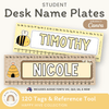 Student Desk Name Plates - Happy Hive Classroom Decor - Miss Jacobs Little Learners