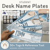 Student Desk Name Plates - Modern Ocean Classroom Decor - Miss Jacobs Little Learners