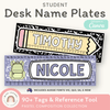 Student Desk Name Plates - Pastel Composition Notebook Classroom Decor - Miss Jacobs Little Learners