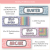Student Desk Name Plates - Pastel Composition Notebook Classroom Decor - Miss Jacobs Little Learners