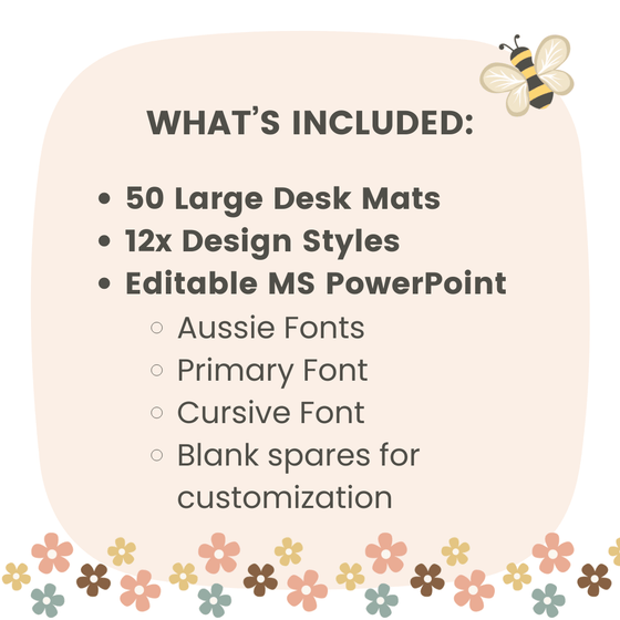 Student Desk Plates & Supply Labels | Daisy Gingham Neutrals Classroom Decor - Miss Jacobs Little Learners