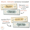 Student Desk Plates & Supply Labels | Daisy Gingham Neutrals Classroom Decor - Miss Jacobs Little Learners