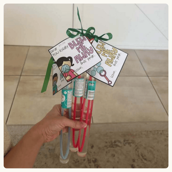 Student Gift Tags for Bubble Wand | You blew me away | Editable - Miss Jacobs Little Learners