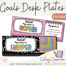  Student Goals Desk Mat - Cutesy Classroom Decor - Miss Jacobs Little Learners