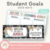 Student Goals Desk Mat - Pastel Composition Notebook Classroom Decor - Miss Jacobs Little Learners